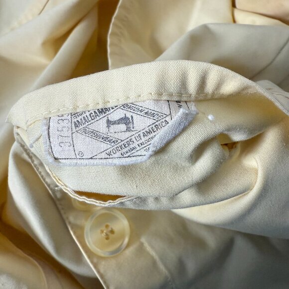 Vintage London Fog Womens Trench Coat Size 8 Petite Yellow Swing Jacket Overcoat - Picture 4 of 15